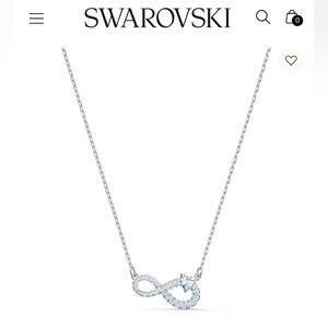 Swarovski Hyperbola necklaceInfinity, White, Rhodium plated